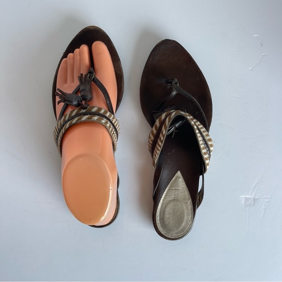 Giorgio Armani Tassel Calf Hair Sandals 38 US (7.5) - Picture 6 of 12